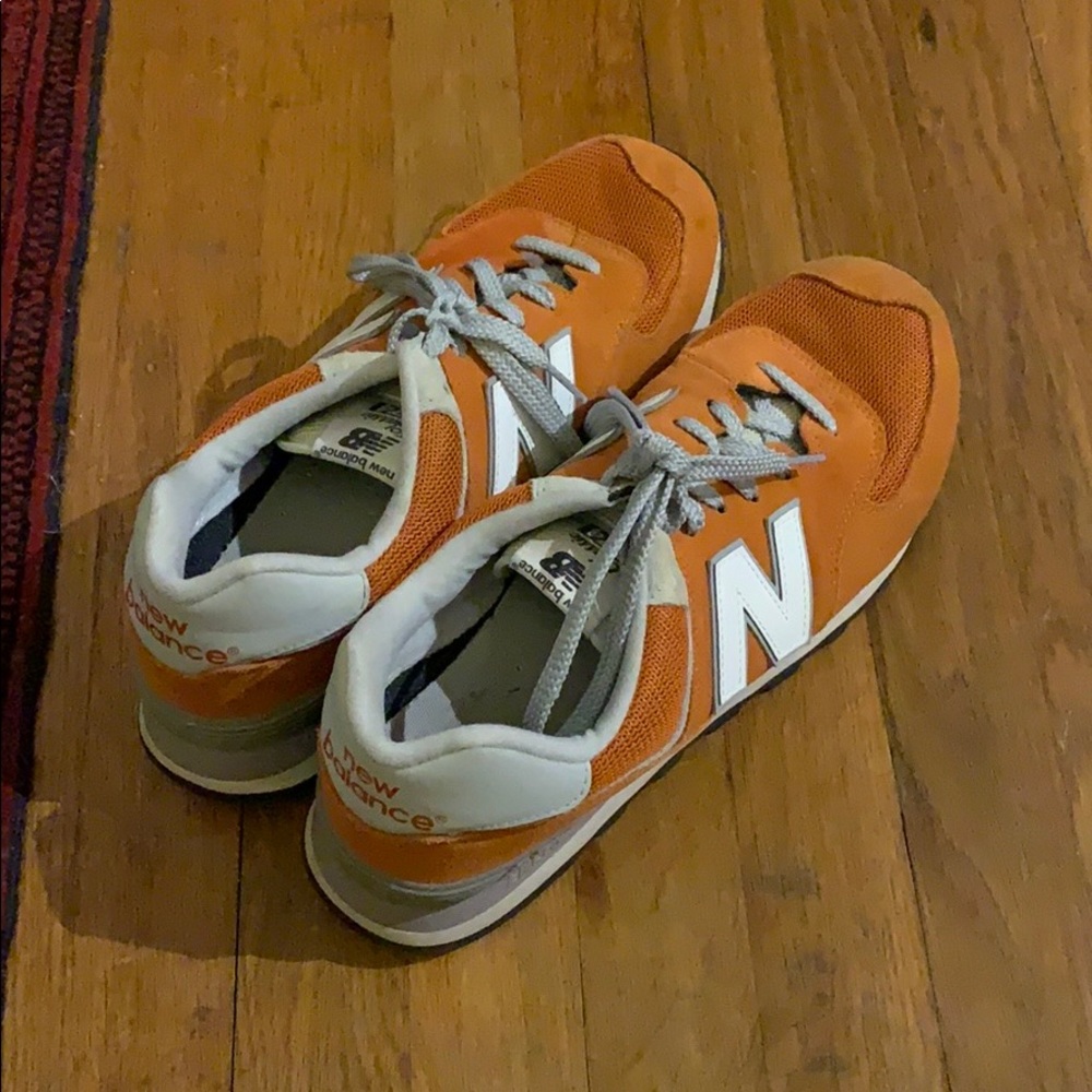 Orange New Balance 574’s Men’s 12